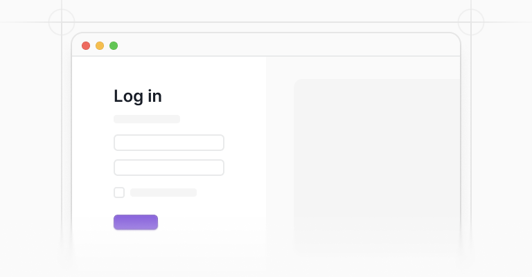 Log in pages